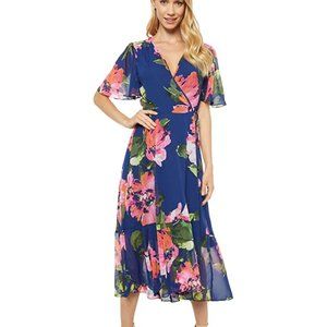 NEW Trina Turk Fragrant Wrap Midi Dress